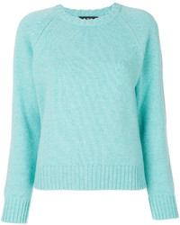 Pull à col rond turquoise A.P.C.