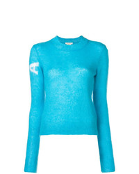 Pull à col rond turquoise Alyx