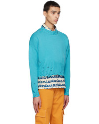 Pull à col rond turquoise Marni