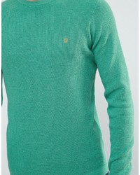 Pull à col rond turquoise Farah