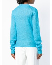Pull à col rond turquoise Alyx