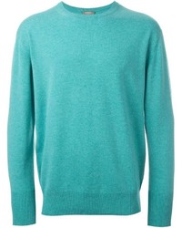 Pull à col rond turquoise N.Peal