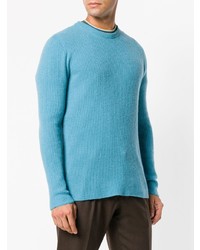 Pull à col rond turquoise Nuur