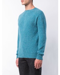 Pull à col rond turquoise YMC