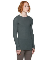 Pull à col rond vert foncé Rick Owens