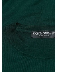 Pull à col rond vert foncé Dolce & Gabbana