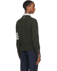 Pull à col rond vert foncé Thom Browne