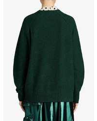 Pull à col rond vert foncé Burberry