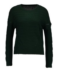 Pull à col rond vert foncé Only
