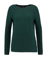 Pull à col rond vert foncé Tom Tailor