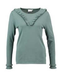 Pull à col rond vert menthe Kaffe
