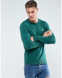 Pull à col rond vert Abercrombie & Fitch