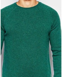 Pull à col rond vert Asos