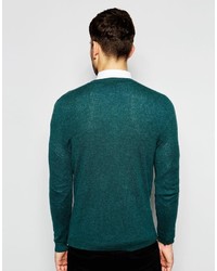 Pull à col rond vert Asos