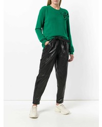 Pull à col rond vert Gucci