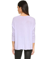 Pull à col rond violet clair Joie