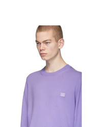 Pull à col rond violet clair Acne Studios