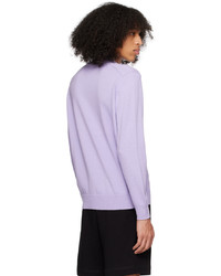 Pull à col rond violet clair BOSS