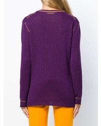 Pull à col rond violet Marni