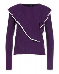 Pull à col rond violet Max Mara