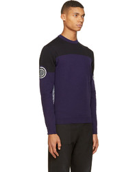 Pull à col rond violet Kenzo