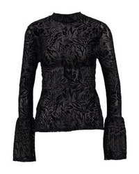Pull à col roulé à fleurs noir Only