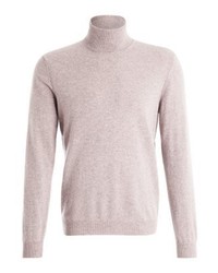 Pull à col roulé beige Benetton