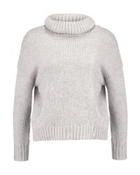 Pull à col roulé beige KIOMI