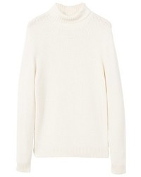 Pull à col roulé beige Mango