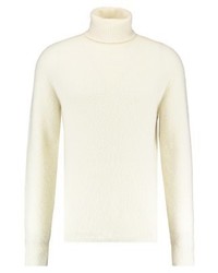 Pull à col roulé blanc 120% Cashmere