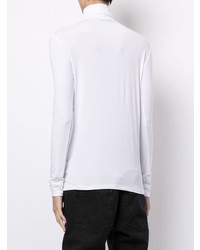 Pull à col roulé blanc Raf Simons