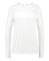Pull à col roulé blanc Kaffe