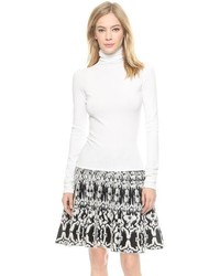 Pull à col roulé blanc Giambattista Valli