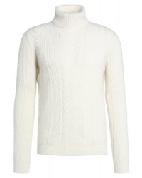 Pull à col roulé blanc Nuur