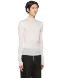 Pull à col roulé blanc Dion Lee