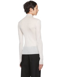 Pull à col roulé blanc Dion Lee