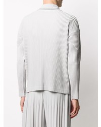 Pull à col roulé blanc Homme Plissé Issey Miyake