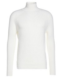 Pull à col roulé blanc Reiss