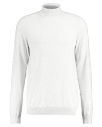 Pull à col roulé blanc Selected Homme