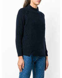 Pull à col roulé bleu marine Snobby Sheep