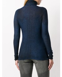 Pull à col roulé bleu marine Avant Toi