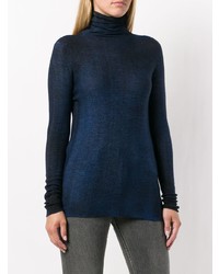 Pull à col roulé bleu marine Avant Toi