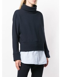 Pull à col roulé bleu marine Sportmax