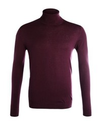 Pull à col roulé bordeaux Benetton