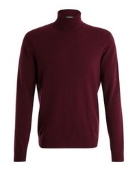 Pull à col roulé bordeaux Benetton