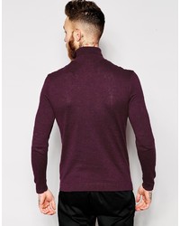 Pull à col roulé bordeaux Asos