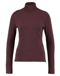Pull à col roulé bordeaux Comma