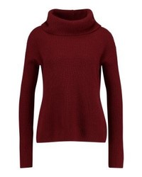 Pull à col roulé bordeaux Comma