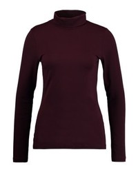 Pull à col roulé bordeaux More & More