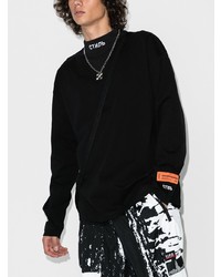 Pull à col roulé brodé noir Heron Preston